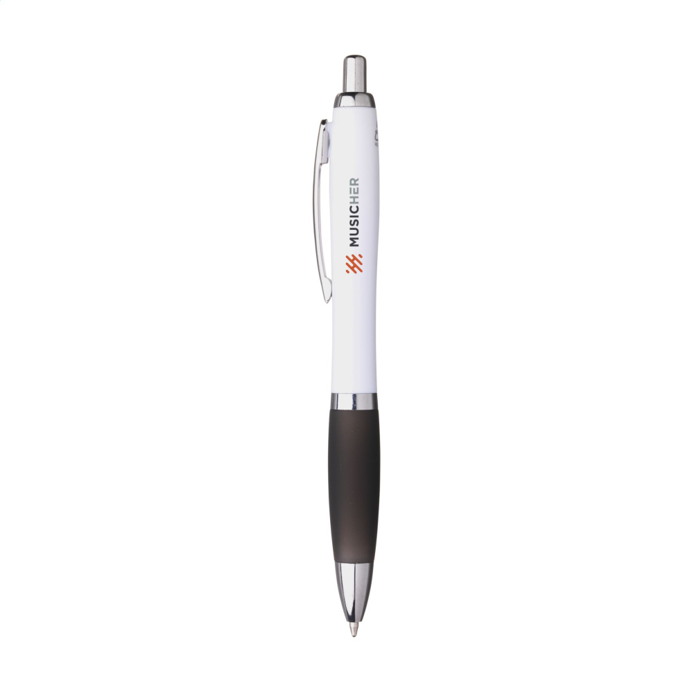 Logo trade promotional giveaways picture of: Athos Trans GRS Recycled ABS pen
